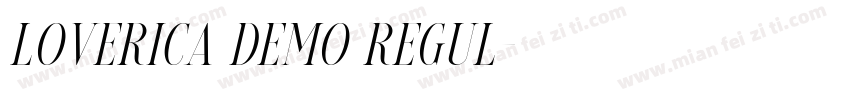 Loverica DEMO Regul字体转换
